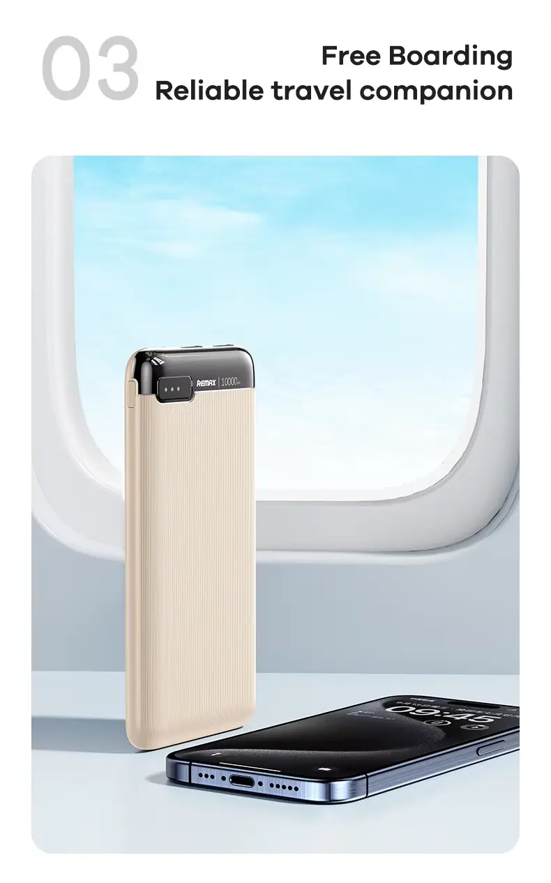 Picture of 10,000Mah Remax Rpp-625 2.1A Fast Charging Mobile Phone Portable Powerbank - Black