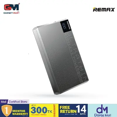 Picture of REMAX MP-6 10000mAh Fast Charging Magnetic 15W Wireless Charging Power Bank Ultra-Thin Digital Display Portable Power Banks - Dark Grey