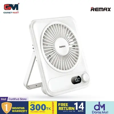 Picture of Remax RS-ZF03 Ultra Slim Rechargable Desktop Fan - White - White
