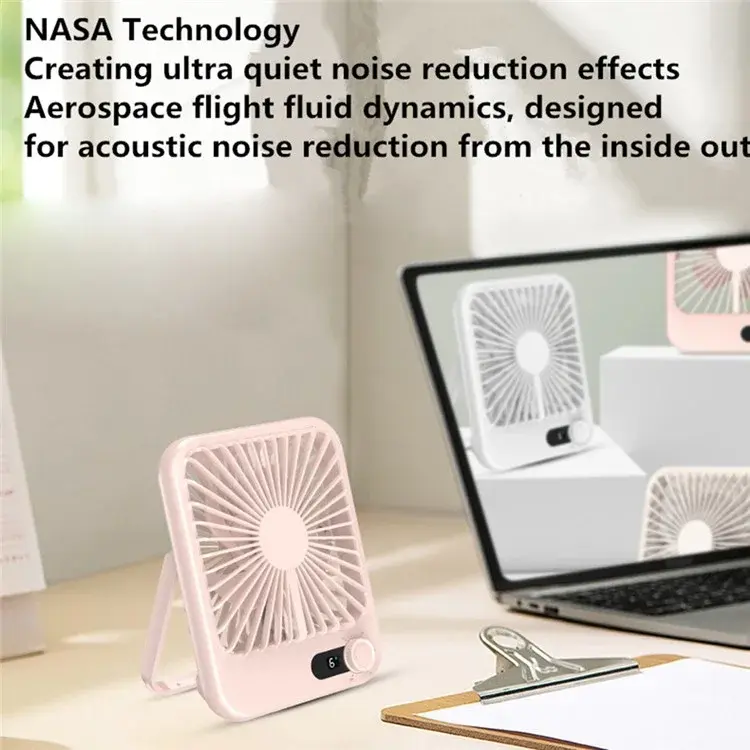 Picture of Remax RS-ZF03 Ultra Slim Rechargable Desktop Fan - White - White