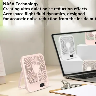 Picture of Remax RS-ZF03 Ultra Slim Rechargable Desktop Fan - White - White