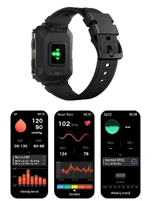 Picture of Wavefun Wave 50 Smart Watch for Men 1.83'' Fitness Rugged Smartwatch IP68 Ultra Waterproof Outdoor BT Call - Black