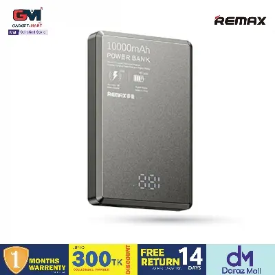 Picture of REMAX RPP-109 20W Ultra-Slim Metal Magnatic Wireless 10000mAh Power Bank - Black