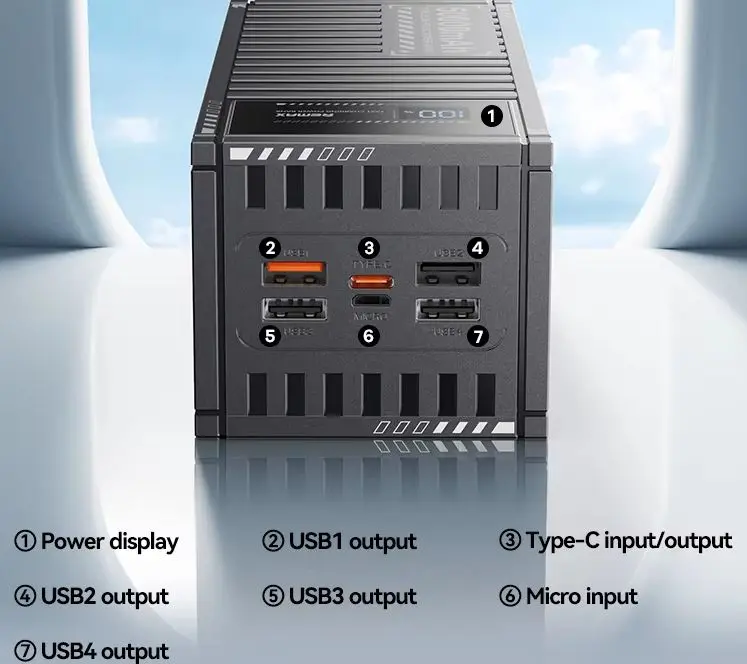 Picture of Upmax PD27W+ QC22.5W Fast Charging 50000mAh/30000mAh Power Bank with 4 Ports, LED Display, and 30 Days Warranty - Black