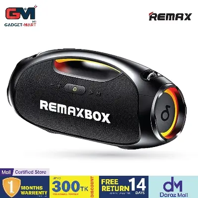 Picture of REMAX RB-M73 Venattle Series Music War Drum Portable Wireless Speaker (120W) - Black - Black