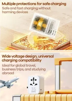 Picture of REMAX RP-U11 Astro Series 35W Multifunctional Charger - White