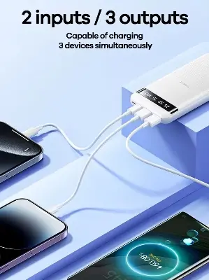 Picture of REMAX RPP-10 Hintom Series 2.4A Fast Charging 10000mAh Power Bank -Black - Black