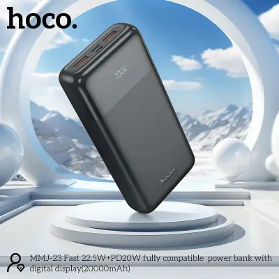 Picture of Hoco MMJ23 22.5W Fast Charging 20000mAh Power Bank - Black - Black
