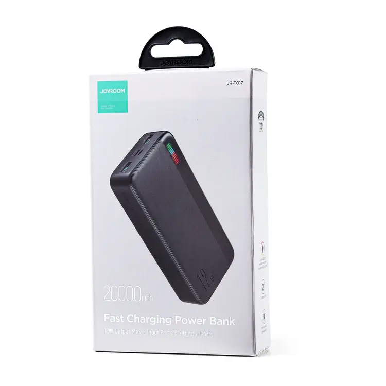 Picture of Joyroom JR-T017 12W fast Charging Dazzling Series 20000mAh Power Bank - Black - Black