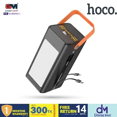 Picture of Hoco MMJ-21 Action 22.5W Fully Compatible 100000mAh Ultra Big Capacity Power Bank - Black - Black