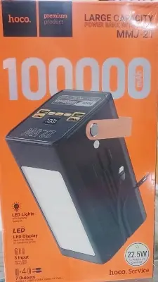 Picture of Hoco MMJ-21 Action 22.5W Fully Compatible 100000mAh Ultra Big Capacity Power Bank - Black - Black