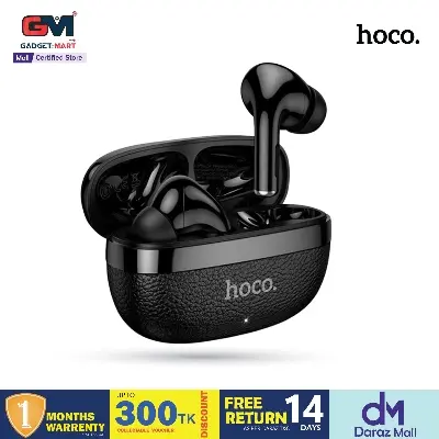 Picture of Hoco MMJ-24 Cool Lather Texture Bluetooth Headset Earbuds - Black - Black