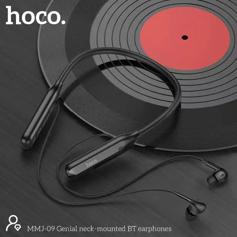 Picture of Hoco MMJ-09 Ultra 120 Hour Talk & Music Time & 500-Hour Standby Wireless Neckband - Black - Black