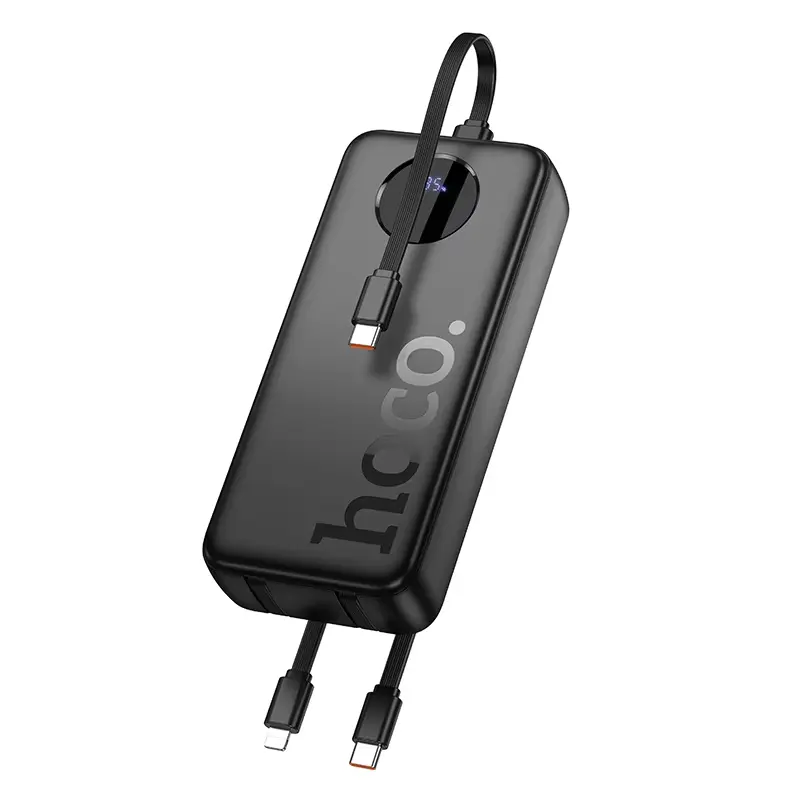 Picture of HOCO J132A 22.5W+PD20W Fast Charging 20000mAh Capacity Power Bank With 3 Cables - Black - Black