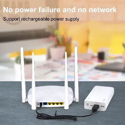 Picture of Powerbank to Router and Onu Step UP Module DC 5V to DC 9V/12V USB Converter Adapter Cable (2.1x5.5mm Plug)