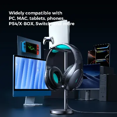 Picture of JOYROOM JR-HG2 Gaming Headset-Black - Black