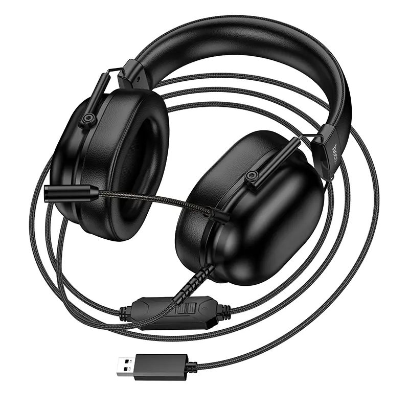 Picture of Hoco W113 Dynamic Gaming Headphones | 7.1 Surround Sound | 50mm Drivers | USB Connection - Black