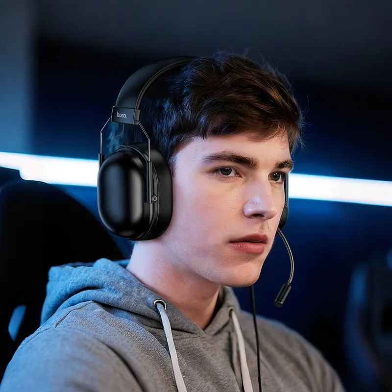 Picture of Hoco W113 Dynamic Gaming Headphones | 7.1 Surround Sound | 50mm Drivers | USB Connection - Black