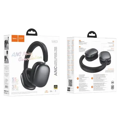 Picture of Hoco W63 Triunfo ANC Bluetooth Headphone – 55 Hours Playtime | App Supported | Active Noise Cancellation
