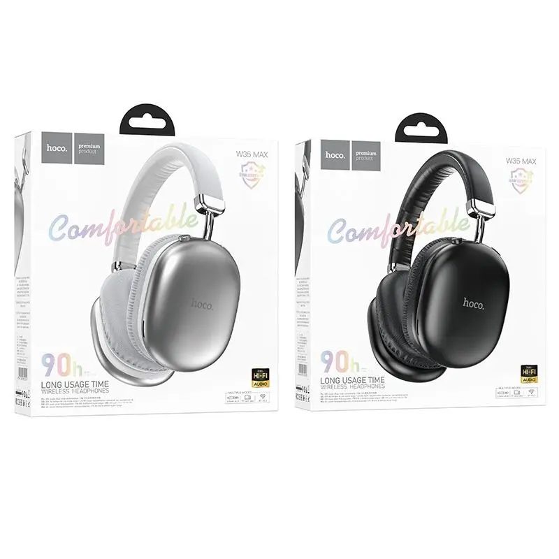 Picture of Hoco W35 Max ANC BT 5.3 JL Comfortable Wireless for Headphones IPX5 Waterproof Long Battery Life LED Indicator - Deep Gray