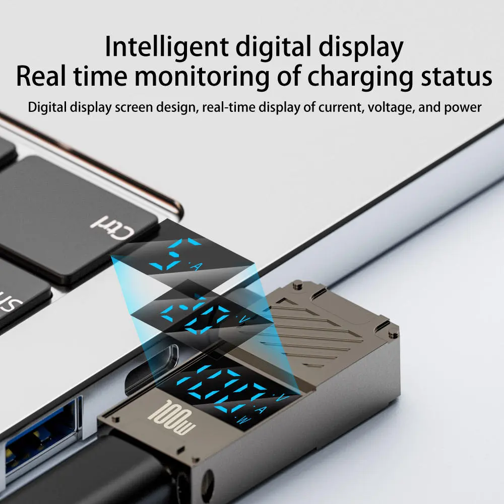 Picture of TISHRIC PD 100W USB C PD To DC Power Connector 5A 18.5-20V Female Type-C To DC Male Laptop Charging Adapter For Lenovo - For Lenevo