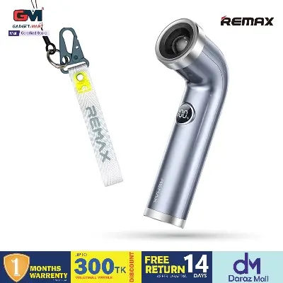 Picture of REMAX RS-SF16 Digital Handheld 100-Speed Adjustment Bladeless Design 12m/s Wind 10H Runtime Portable Wearable Fans - Blue