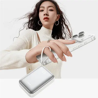 Picture of JOYROOM JR-PBF29 20000mAh Mini Power Bank 22.5W Fast Charging Portable Charger with Smart Digital Display and 3 Output Ports - Black - Black