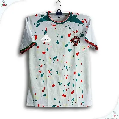 Picture of Portugal Short Sheave Football Jersey For Men - Half Sleeve t shirt - Portugal Jersey 2026 - White