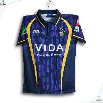Picture of Kolkata Knight Riders Premium ipl Cricket Jersey For Men - KKR Half Sleeve Collar Polo IPL Jersey - Kolkata Jersey 2026 - Purple