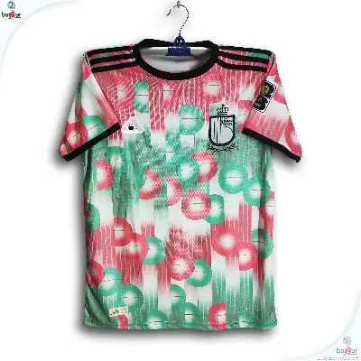 Picture of Belgium World Cup Jersey 2026 Thai Premium Football Jersey For Men - Half Sleeve World Cup t shirt - Belgium Jersey 2026 - Light green