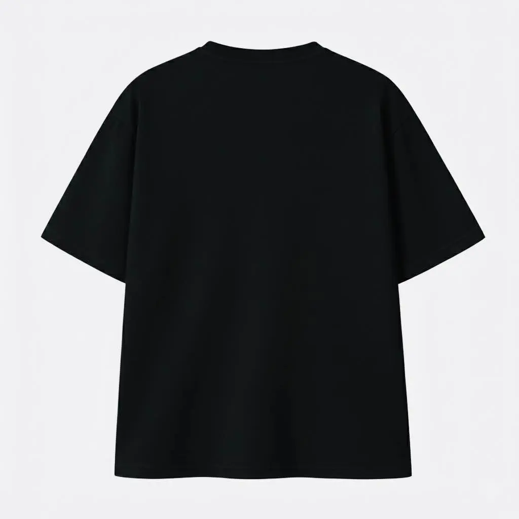 Picture of Divine Om Edition 200+ GSM Premium Cotton Drop Shoulder Black T-Shirt - Black