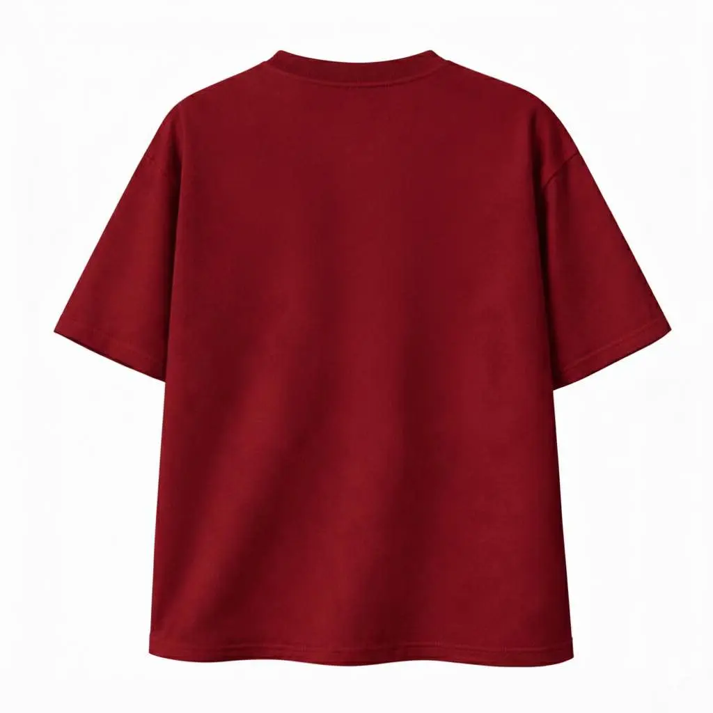 Picture of Divine Om Edition 200+ GSM Premium Cotton Drop Shoulder Maroon T-Shirt - Maroon