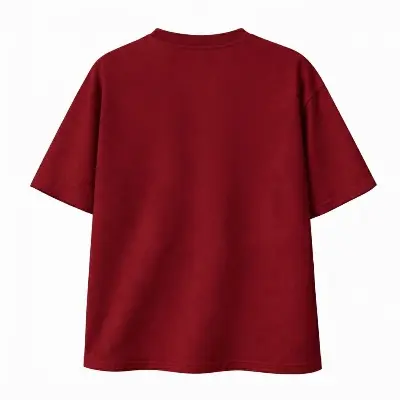 Picture of Divine Om Edition 200+ GSM Premium Cotton Drop Shoulder Maroon T-Shirt - Maroon