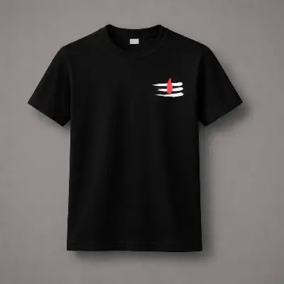 Picture of Black Mahadeb Tilak Printed Cotton T-Shirt for Men & Woman| Basic Half Sleeve Hindu Devotional T-Shirt | Vaidik Bastraloy - Black