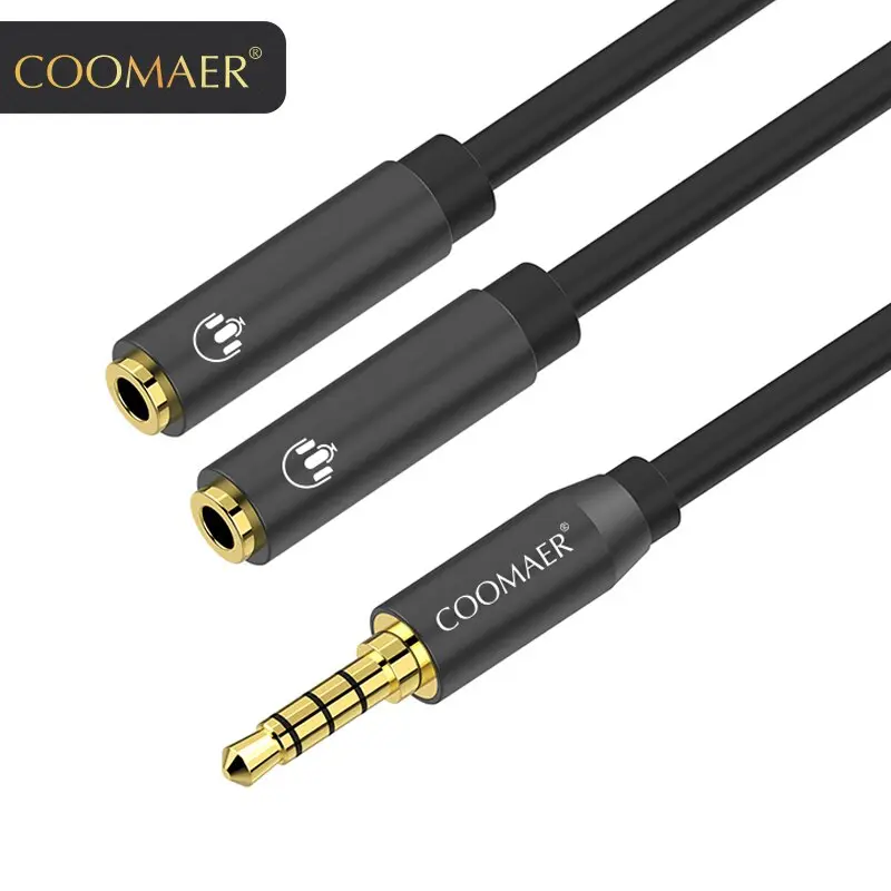 Picture of Audio Y Female Headset Splitter (Black)