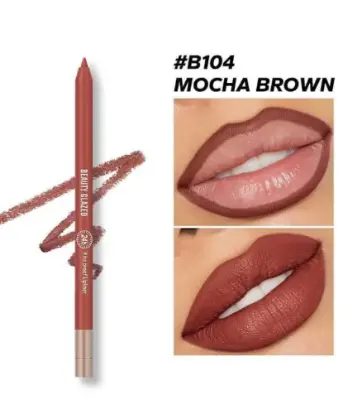 Picture of BEAUTY GLAZED Waterproof Matte Lip Liner Pencil #B104 MOCHA BROWN 