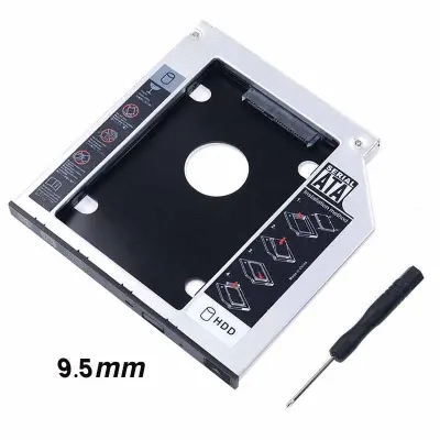 Picture of Laptop DVD to 2nd SSD/HDD Caddy Hard Drive Enclosures Size 9.5mm -Black (1TB)