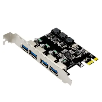 Picture of PCI E USB Card / 4 Port PCI E USB CARD / PCI Express Card 4 PORT / PCI-E USB CARD / PCI-E 3.0 USB CARD 4 PORT Speed Rate up to 5Gbps 