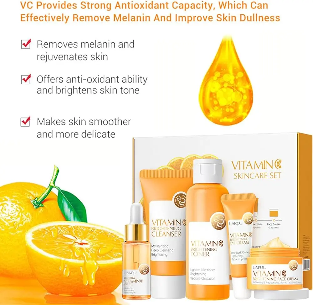 Picture of LAIKOU Vitamin C skin care set- 5 pcs (Orange)