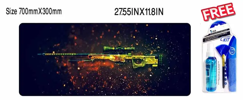 Picture of Multicolor- Gaming Big Size mouse pad Size 700mmX300mm Free offer (Blue)