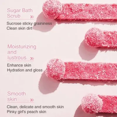 Picture of Peach Candy ball body Cleansing Scrub (Pink)