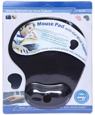 Picture of Mousepad with Gel Wrist Support (Black)