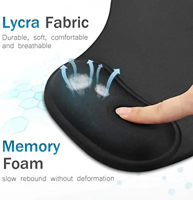 Picture of Mousepad with Gel Wrist Support (Black)