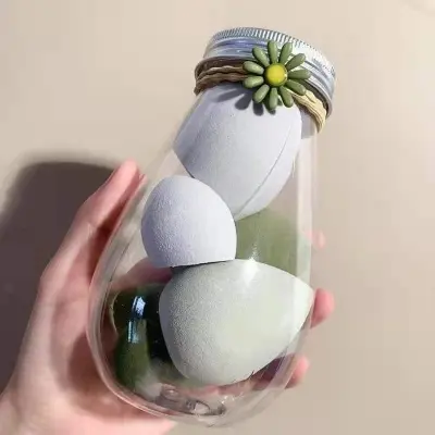 Picture of Sponges Makeup 6pcs Beauty Blender Makeup Puff Set With Bottle (Multicolor)