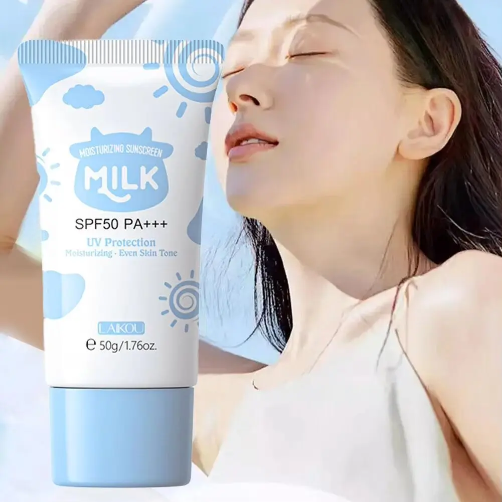 Picture of LAIKOU Milk Sunscreen SPF50 PA+++ Sunblock Brighten Skin Tone 50g 
