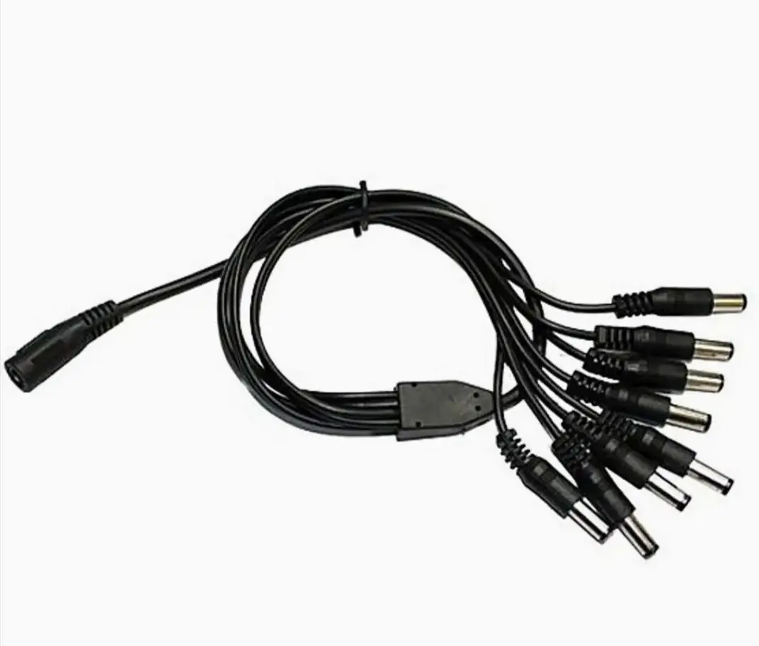 Picture of DC Power Splitter Cable 1 Female to 8 Male Output Y Adapter 