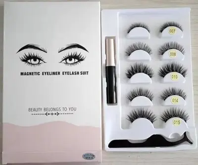 Picture of Magnetic Eyeliner Eyelash Suit 5 pairs of false eyelash (Black)