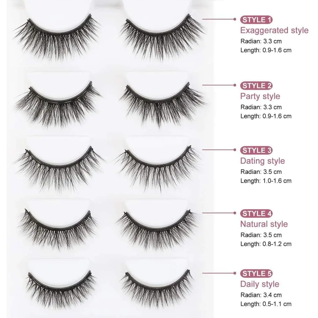 Picture of Magnetic Eyeliner Eyelash Suit 5 pairs of false eyelash (Black)