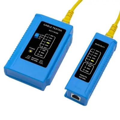 Picture of Network Cable Tester, RJ45 Ethernet Cable Tester for Cat6/Cat5/Cat7 LAN Cable & RJ11 Phone Cable (Blue)