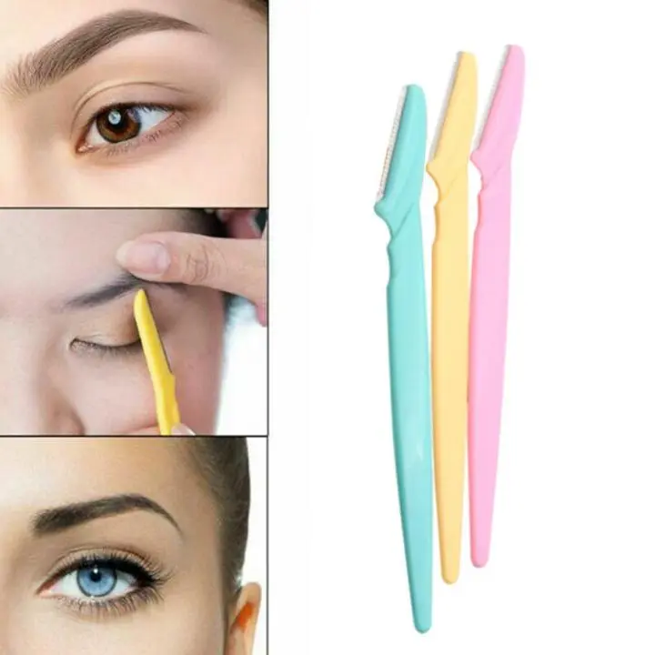 Picture of Eyebrow Razors Facial Hair Remover Shaver Trimmer Shaper for Women - 3Pcs (Multicolor)